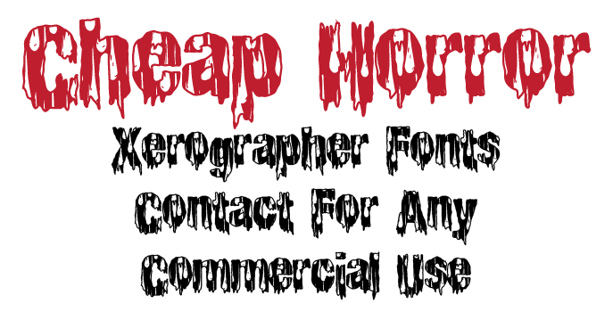 Cheap Horror Font