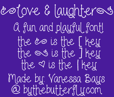 Love and laughter Font