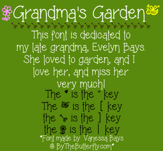 Grandma's Garden Font