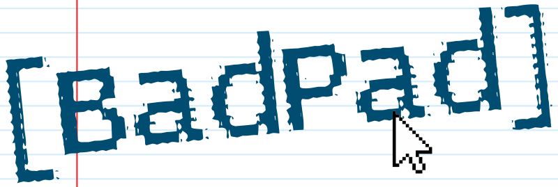 BadPad Distressed Font