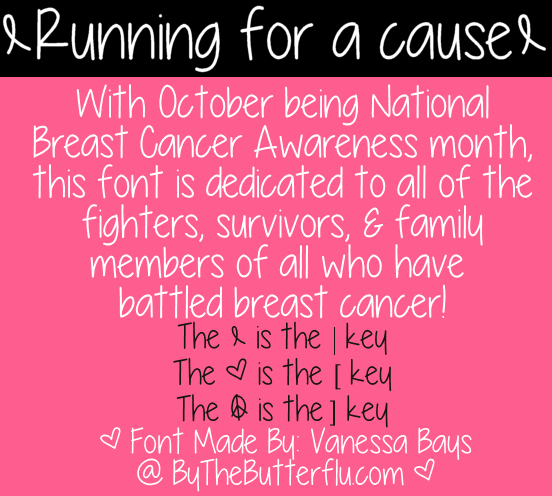 Running for a cause Font