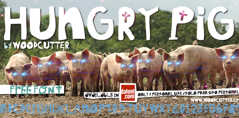 Woodcutter Hungry Pig Font