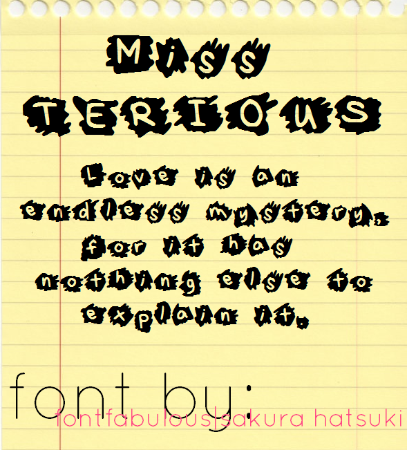 Miss Terious Font