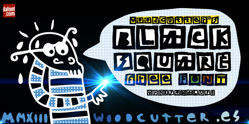 Woodcutter Black Square Font