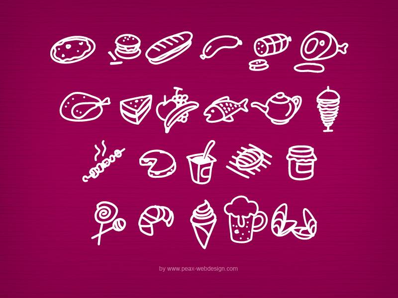 PW Foodcons Font