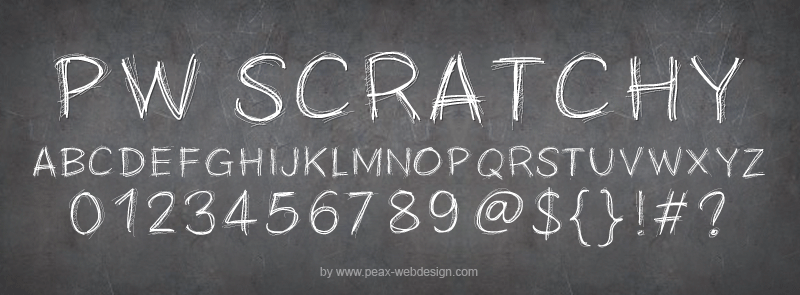 PW Scratchy Font