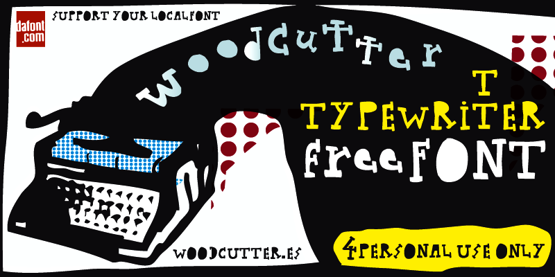 Woodcutter Typewritter Font