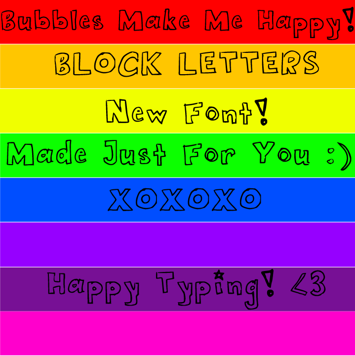 Bubbles Make Me Happy Font