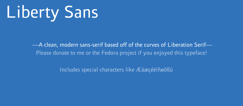 Liberty Sans Font
