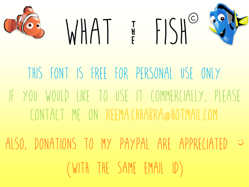 What the fish Font