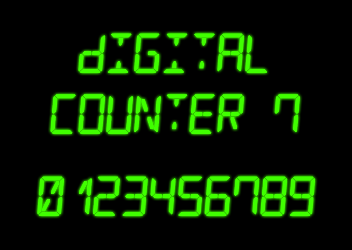 Digital Counter 7 Font