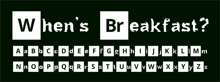Breaking B Font