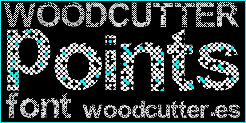 Woodcutter Points Font