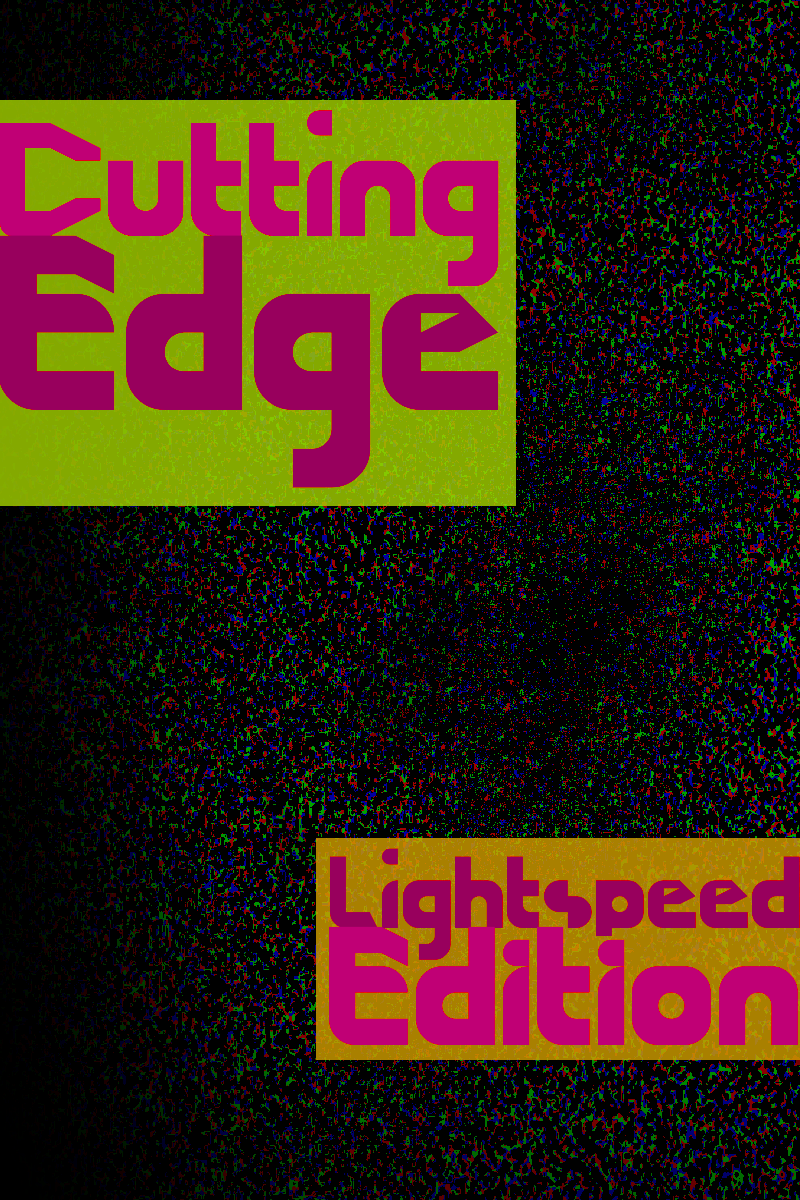 Cutting Edge Lightspeed Font