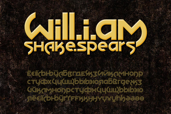 Will.i.am Shake.Spears Font