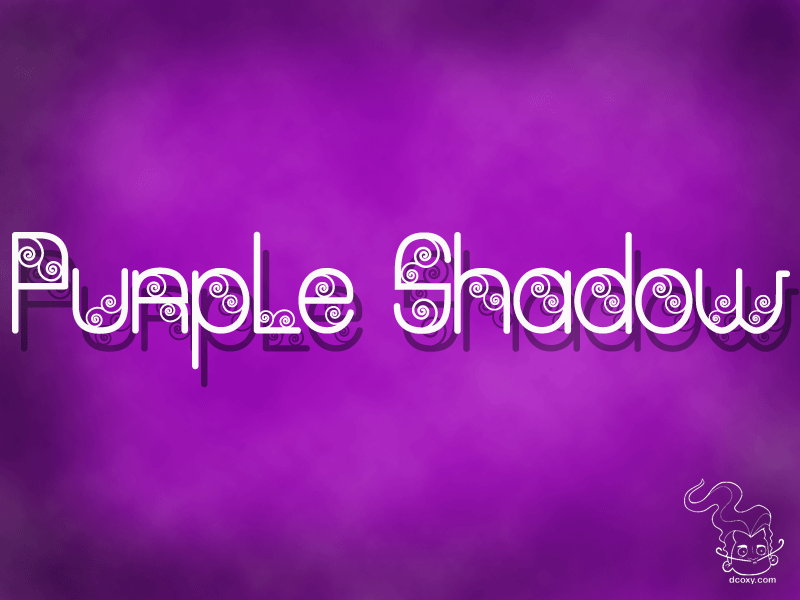 Purple shadow Font