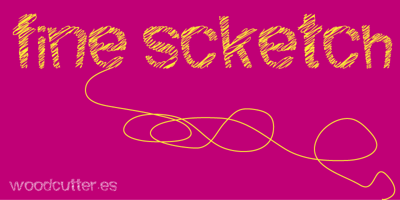 Woodcutter Fine Scketch Font