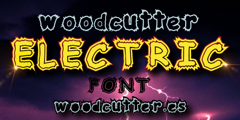 Woodcutter Electric Font