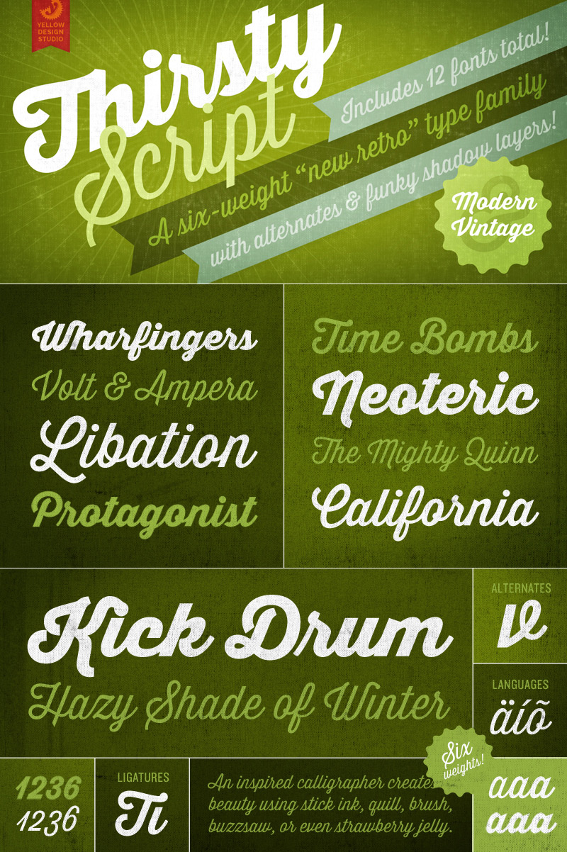 Thirsty Script Font