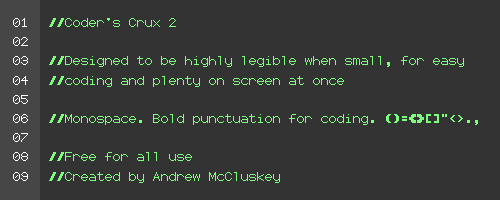 Coder's Crux 2 Font