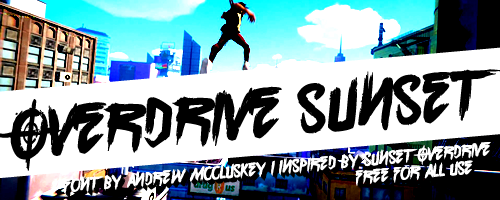 Overdrive Sunset Font