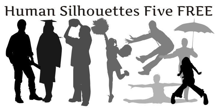 Human Silhouettes Five Font