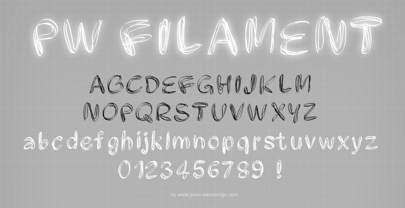 PW Filament Font