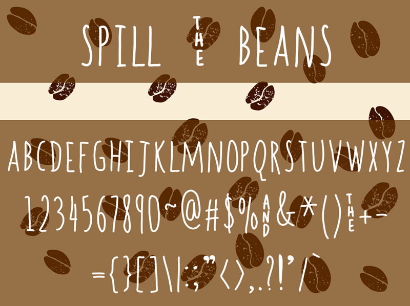 Spill the Beans Font