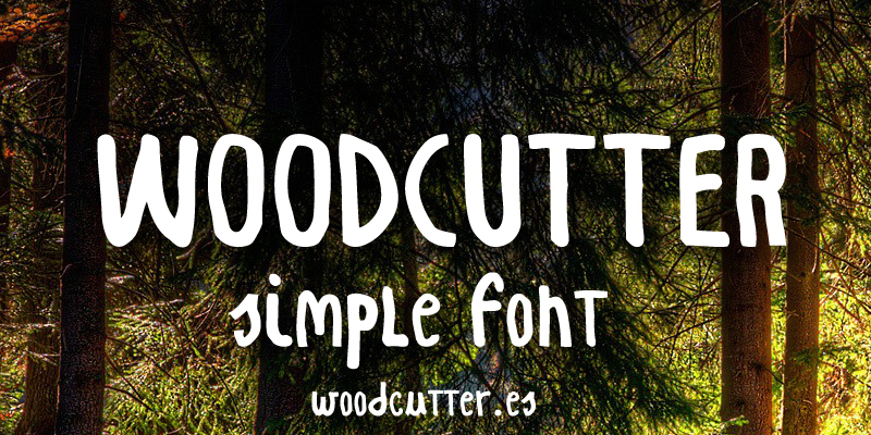 Woodcutter Simple Font Font