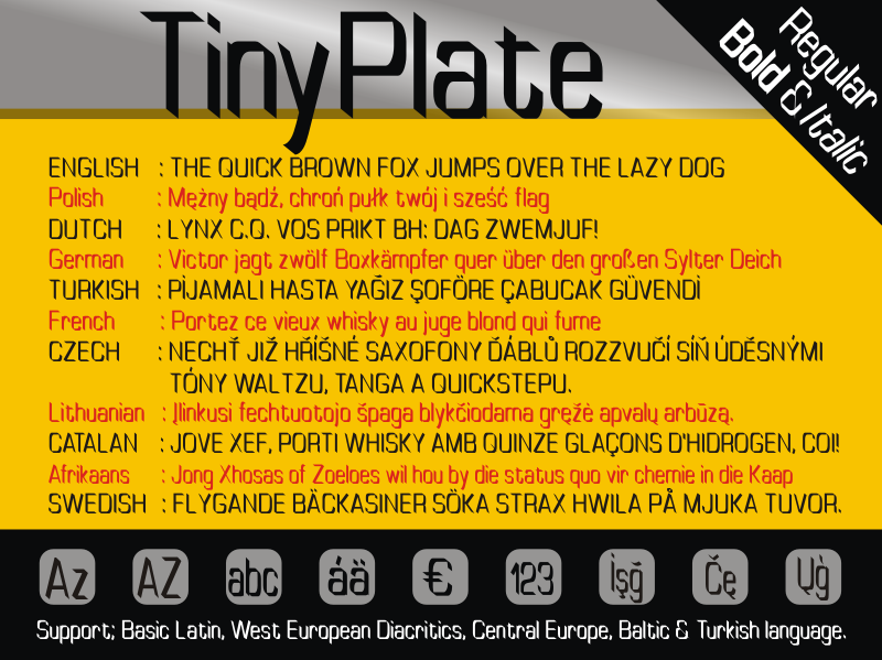 Tiny Plate Font