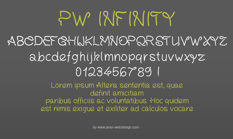 PW Infinity Font
