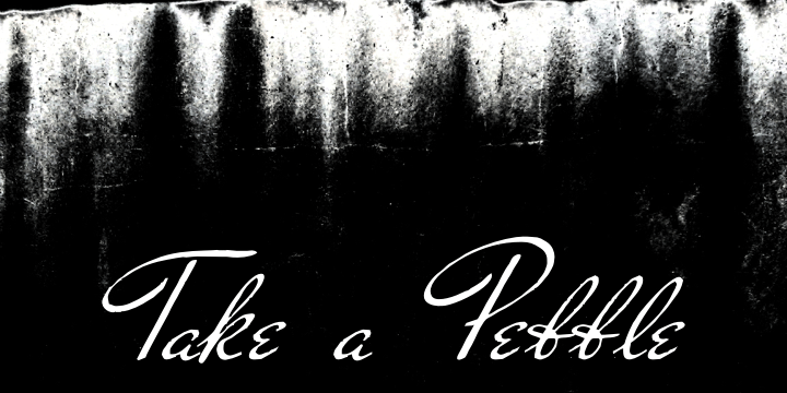 Take a Pebble Font