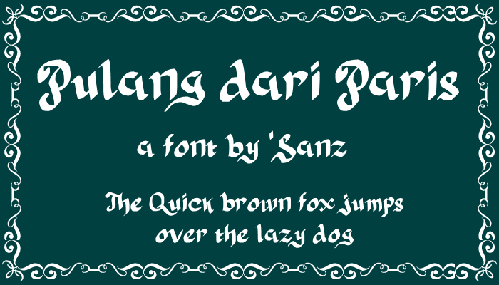 Pulang dari Paris Font