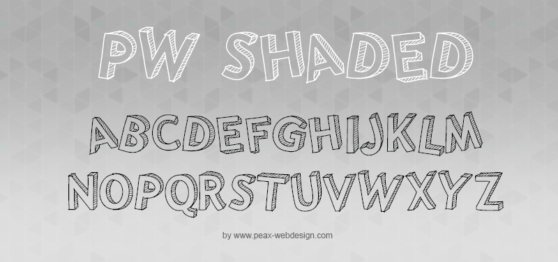 PW Shaded Font