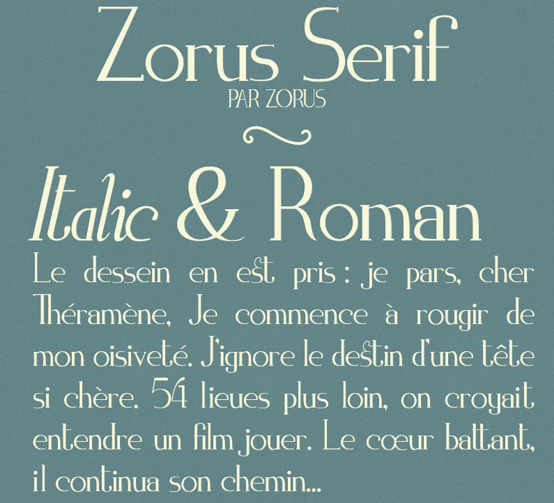 Zorus Serif Font
