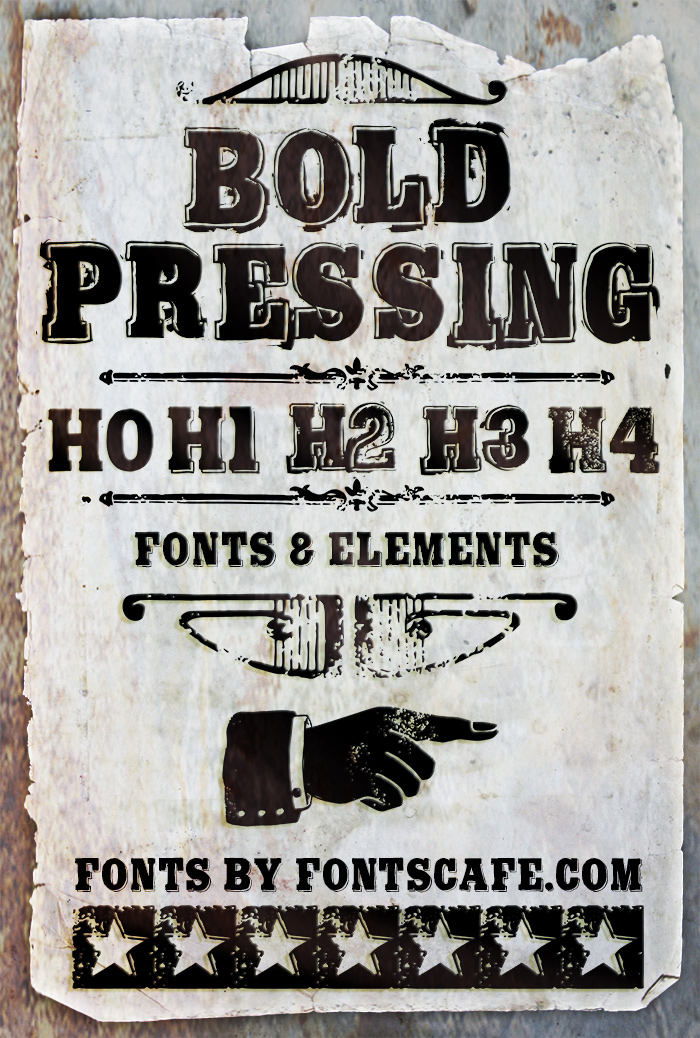 Bold Pressing H3 Font
