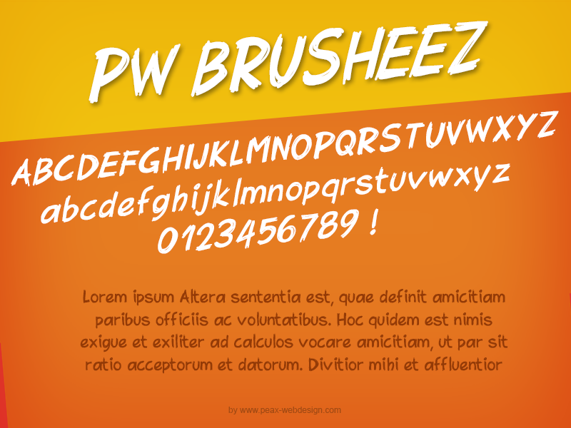 PW Brusheez Font