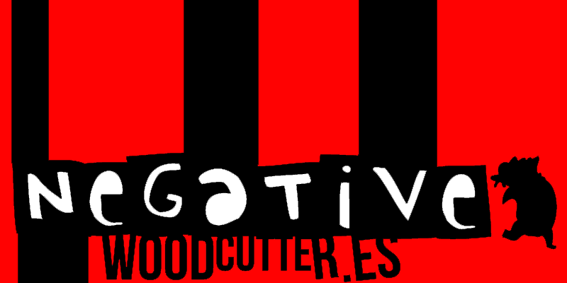 Woodcutter Negative Font