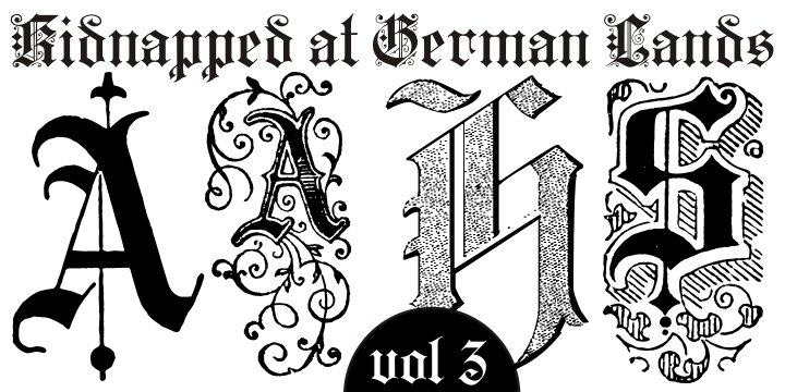 Kidnapped at German Lands Three Font