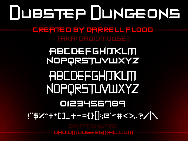 Dupstep Dungeons Font