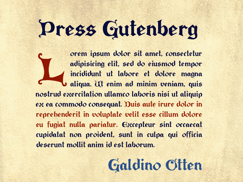 Press Gutenberg Font