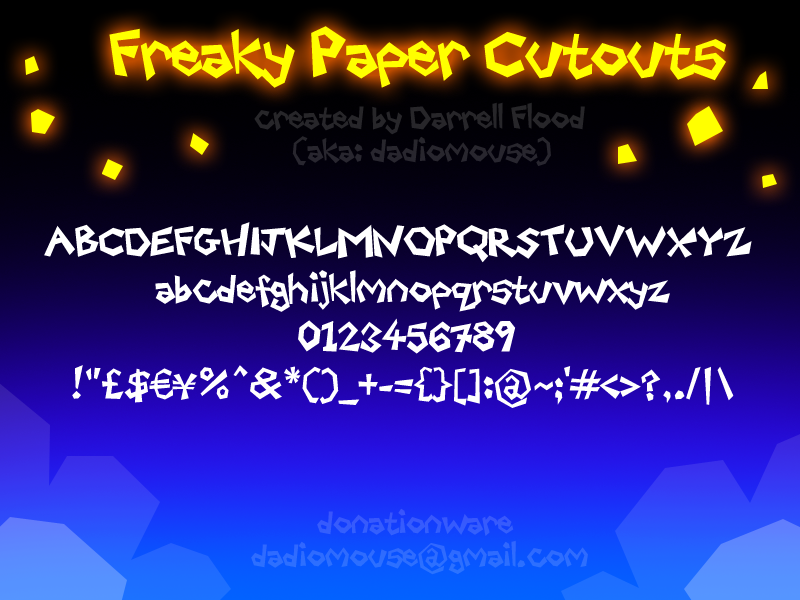 Freaky Paper Cutouts Font