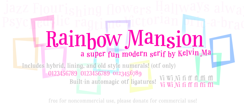 Rainbow Mansion Font