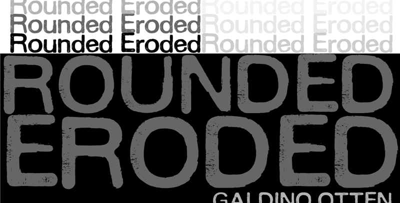 Rounded Eroded Font
