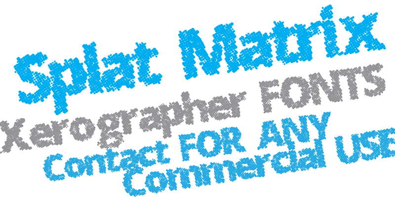 Splat Matrix Font
