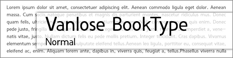 Vanlose BookType Font