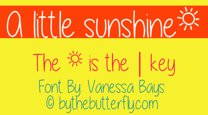 A little sunshine Font