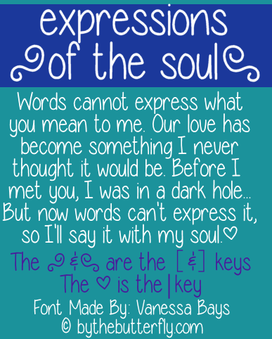 Expressions of the soul Font