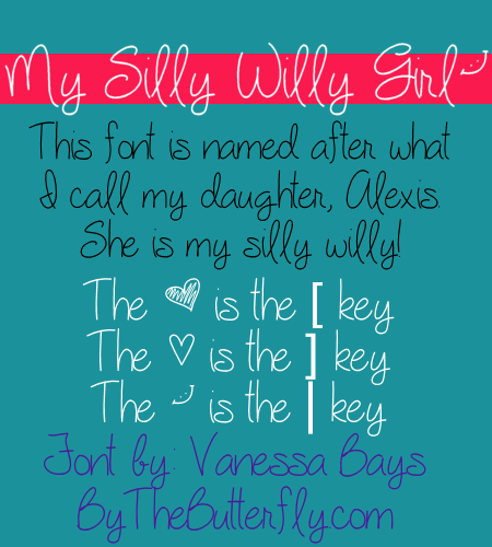 My Silly Willy Girl Font