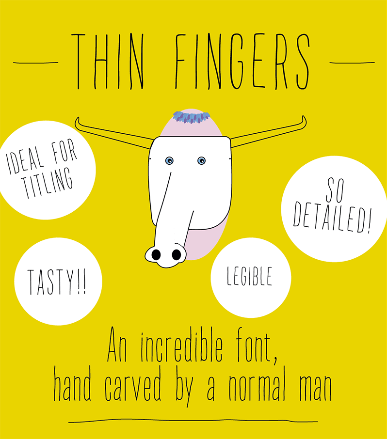 Thin Fingers Font